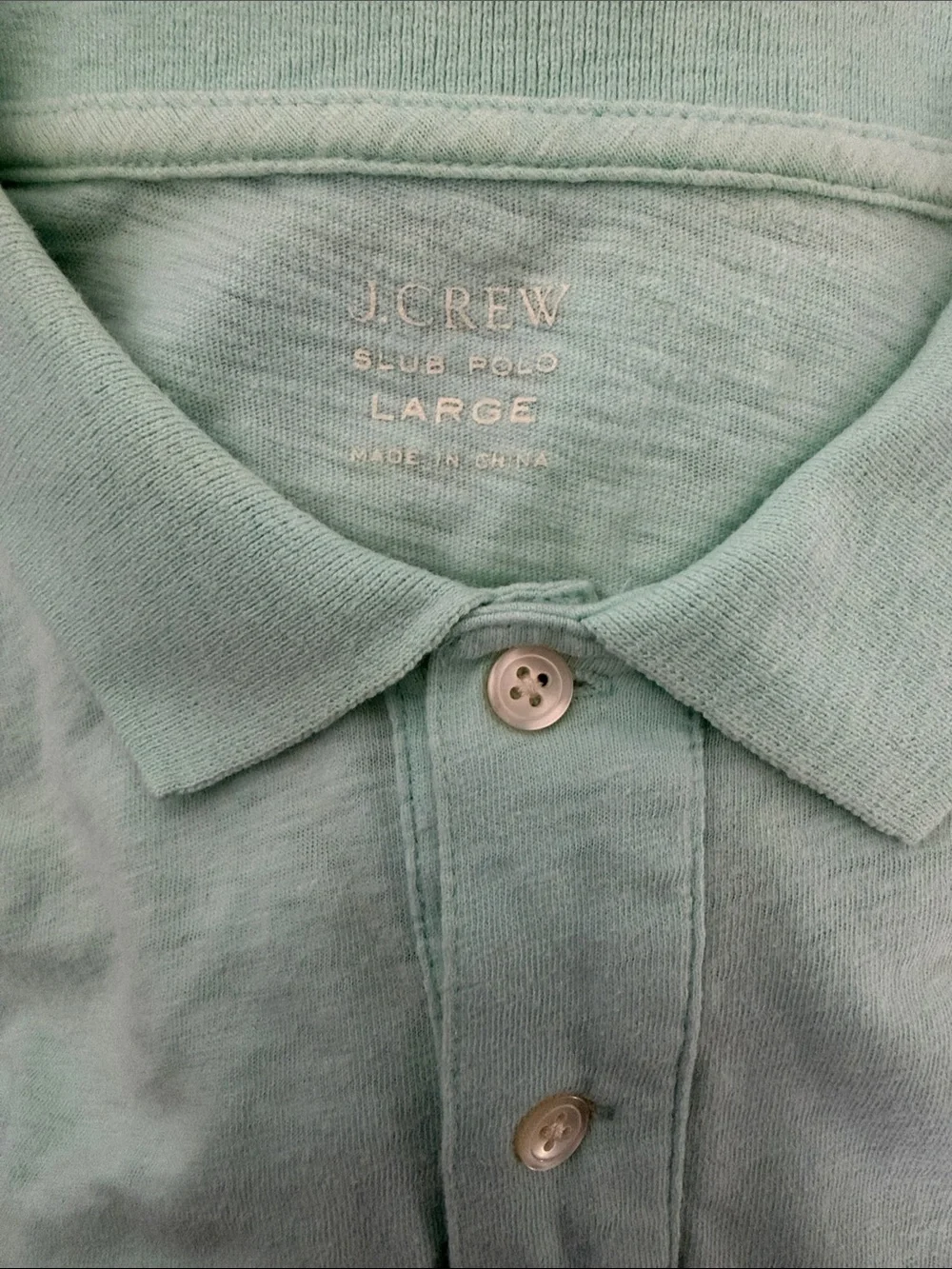 J. Crew Men’s Slub Polo Shirt in Seafoam